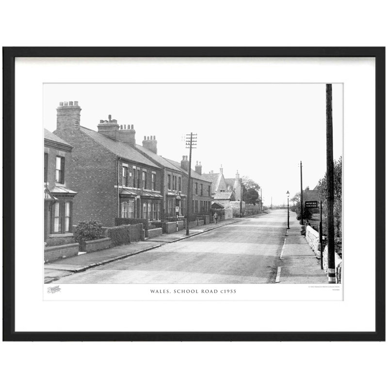 Wales, School Road C1955 by Francis Frith - Single Picture Frame Print, 60cm H x 80cm W x 2.3cm D