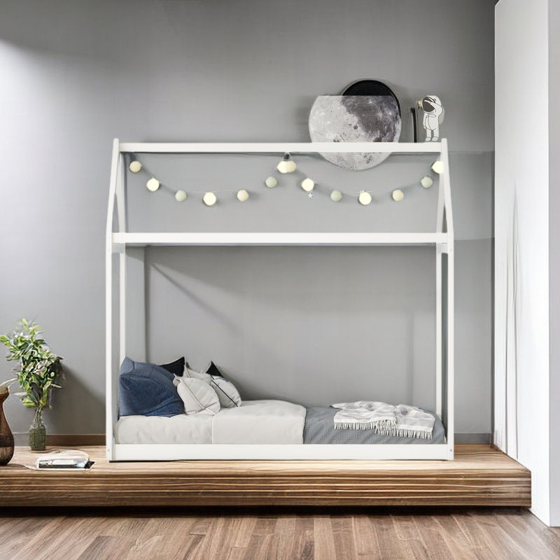 Platform Bed, White