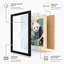 Panda with Bamboo Japandi - Framed Print-350142480-350142492