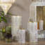 Set of 3 Decorative Floral Cut-Out Pillar Candle Lanterns 12.5"-222356870