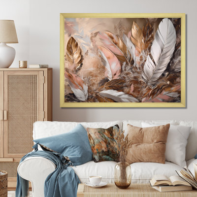 Plume d'or Rounak Wanderlust V sur toile