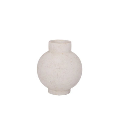 Petit vase en grès blanc cassé