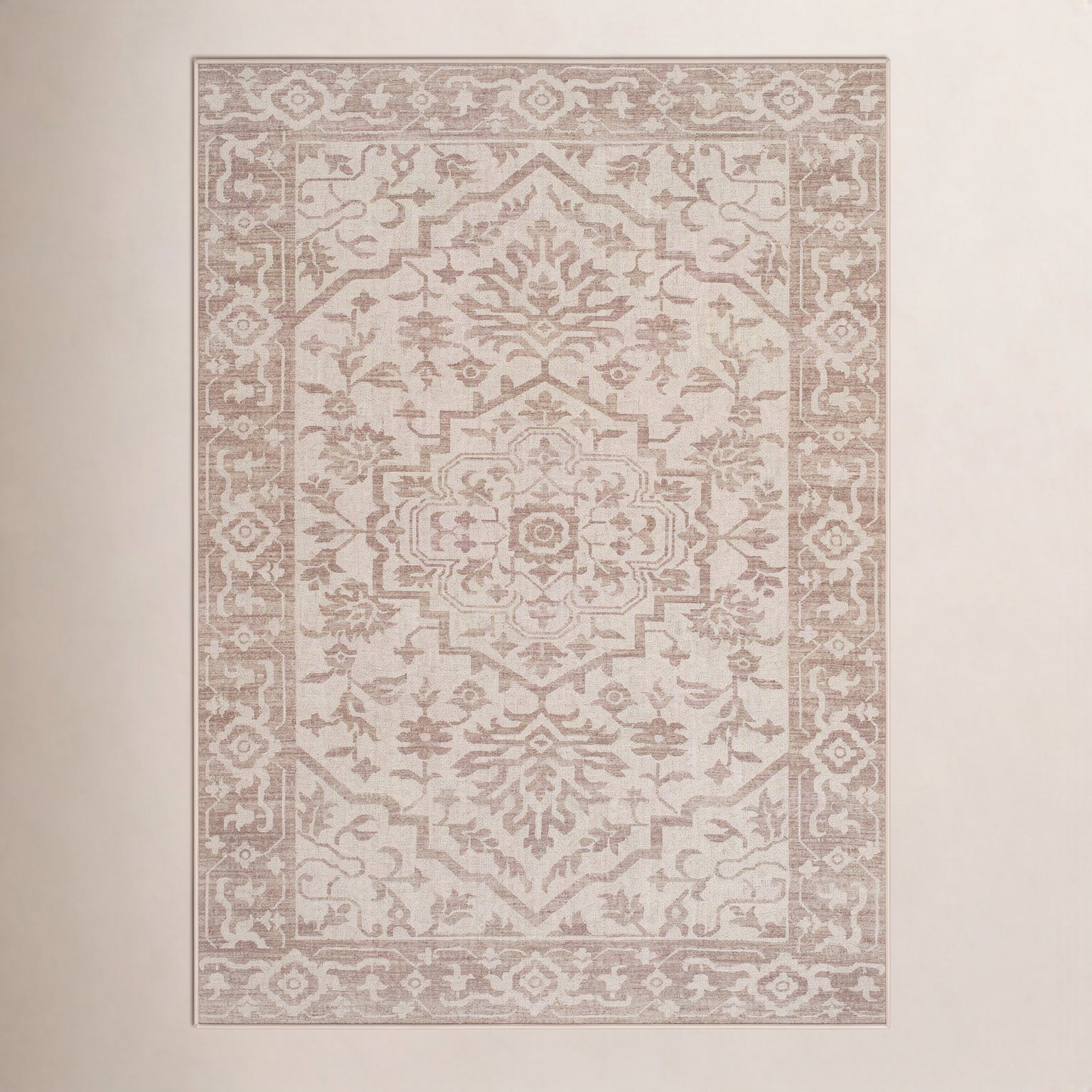 Bellecourt Machine Washable Oriental Rug, Rectangle 8' x 10'
