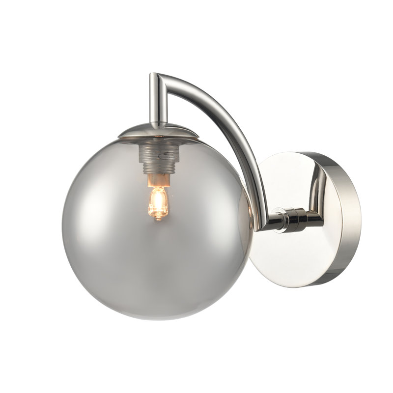 Alahni Wall Bracket, Polish Nickel, Black