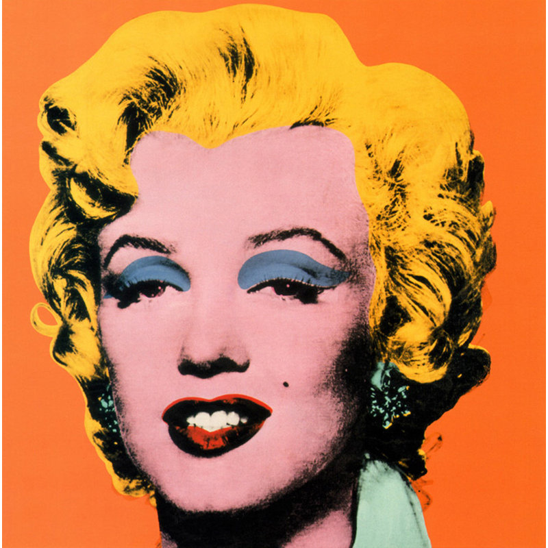 Prise de vue orange Marilyn, 1960, H 20 po x l 20 po