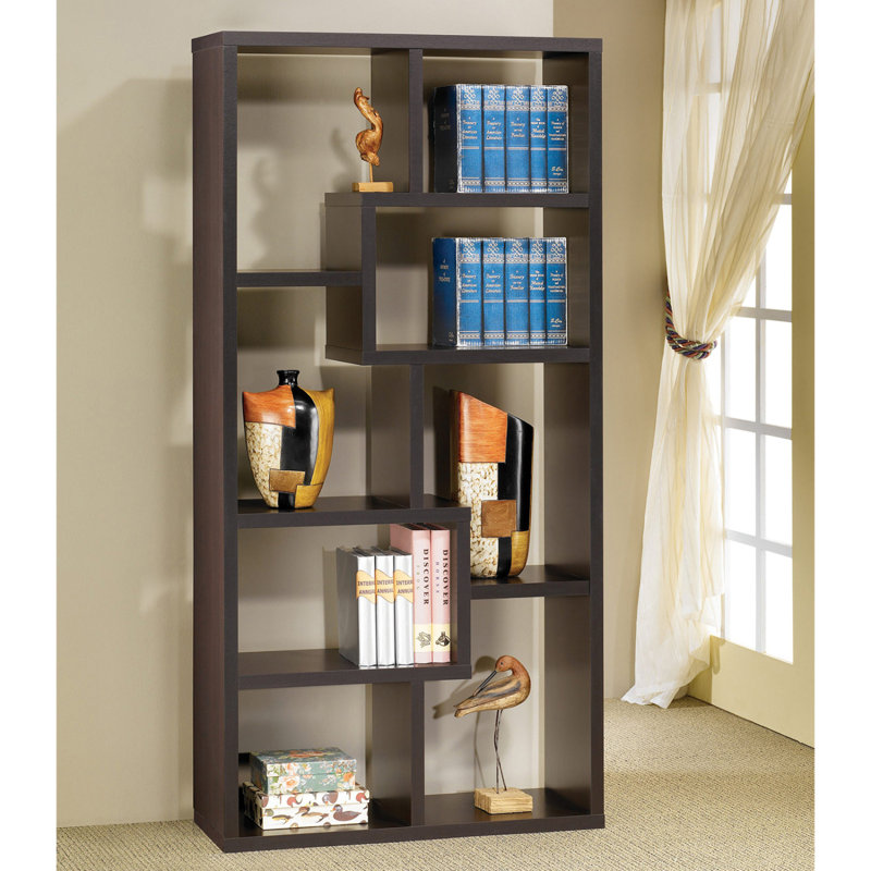 10-Shelf Bookcase In Cappuccino Finish, Cappuccino