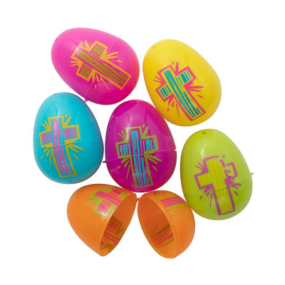 Bright Religious Plastic Easter Eggs - 72 Pc. - Party Supplies - 72 Pieces -  The Holiday Aisle®, 142A654C66F74A029F284C41B8B730C0