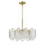 Lustre en forme de feuille à 6 niveaux en laiton brossé Isamary