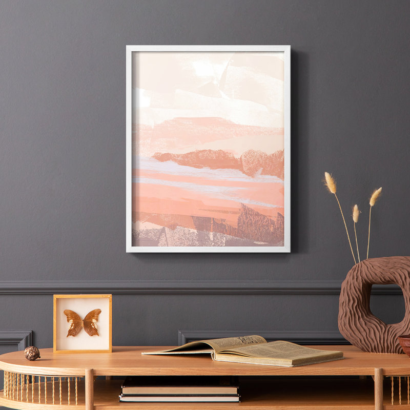 «Dusty Desert I», reproduction encadrée - bois massif, Blanc, H 20 po x l 16 po