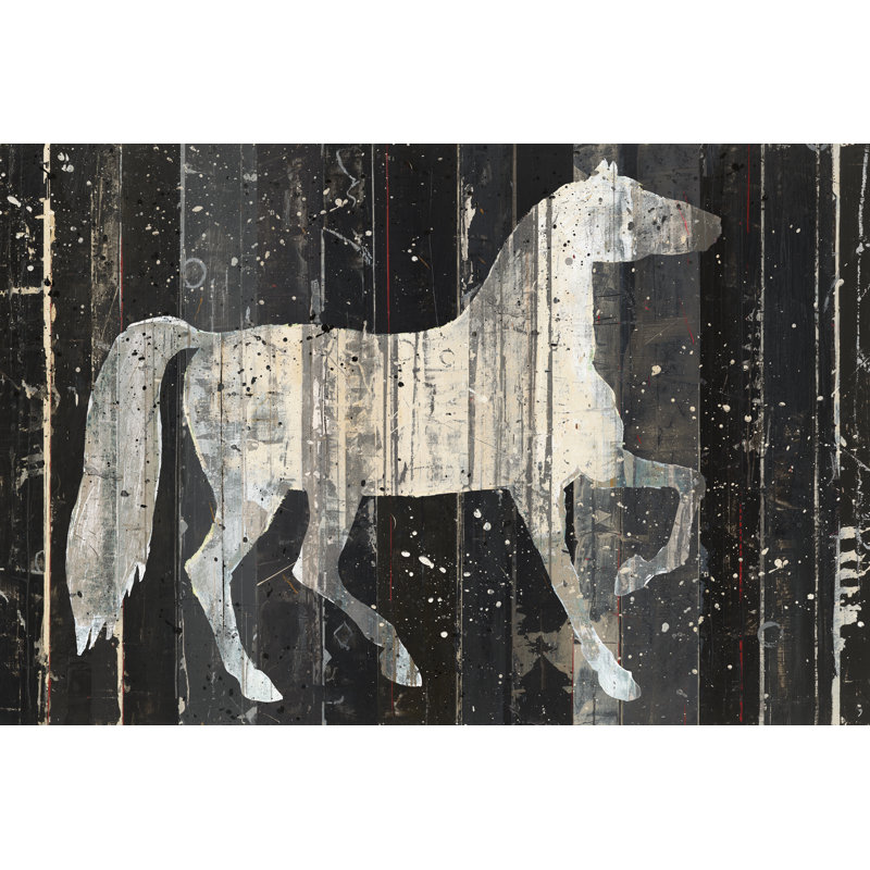 Cheval blanc, H 12 po x l 18 po