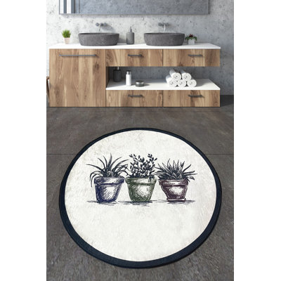 Tapis de bain de haute qualité, 100% polyester, 39,4 x 39,4 pouces, 700 g / m² | Hauteur des poils: 0,4 po, points antidérapants sous la surface | Impression numérique, lavable à la machine, parfaite pour les salles de bain élégantes et la sécurité