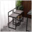 Ensemble de 2 tabourets de bar à hauteur de comptoir avec dossier et pieds en métal modernes sans accoudoirs et chaises rembourrées en polyuréthane gris