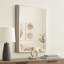 Miroir pour commode Suni, 40 po, bois blanc élégant, conception sans cadre-116748681