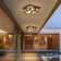 Dcaildz 2 -Light Square Shade Outdoor Flush Mount Ceiling Lights with Motion Sensor