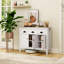 Buffet, armoire à café 40 po, blanc