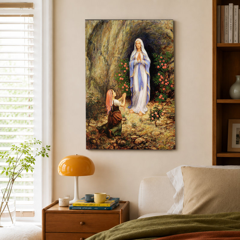 Notre-Dame de Lourdes, art mural sur toile, 24 po x 36 po