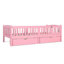 Pink Twin Xl Bed For With Guardrails, Storage Drawers, And A Sweet Headboard Platform Childlike Appearance, Strong Mattress Support