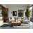 Soft Plush Mondale Breakdancer Eclectic Abstract Area Rug in Beige – Navy Binding-1281451850