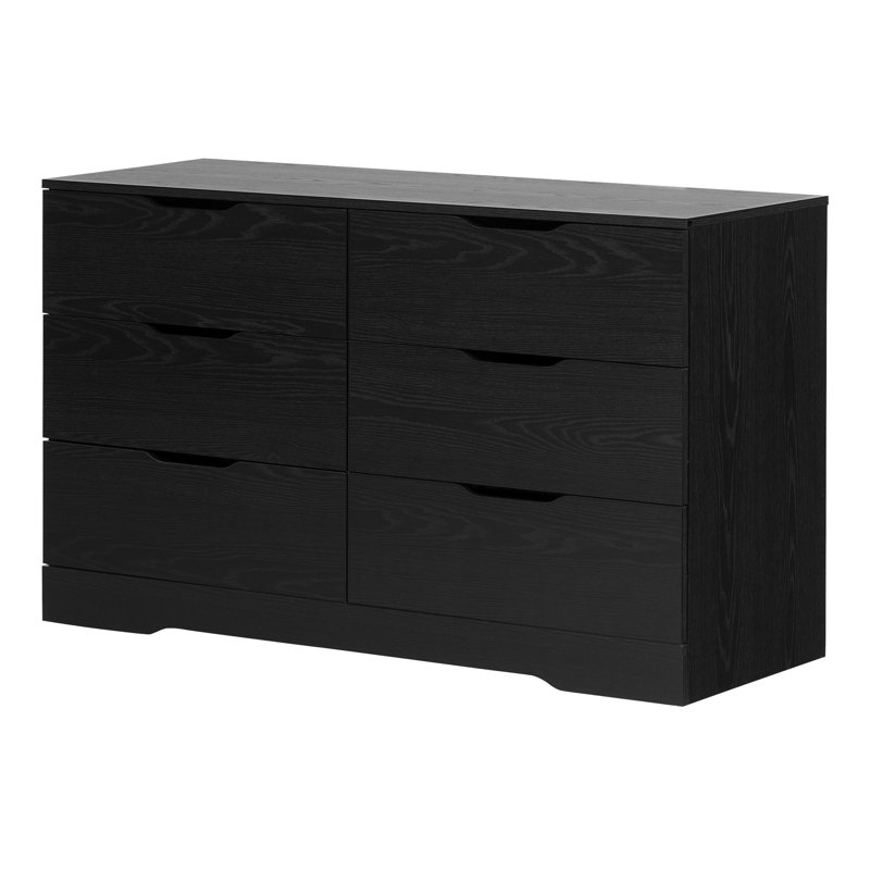 Commode 6 tiroirs Holland, Chêne noir