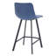 Tabouret de comptoir 35 po avec assise et repose-pieds en acier inoxydable-1563226208