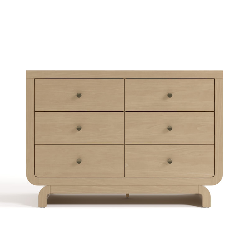 Santorini 5-In-1 Convertible Crib And 6 Drawer Dresser 2-Piece Nursery Set, Brown