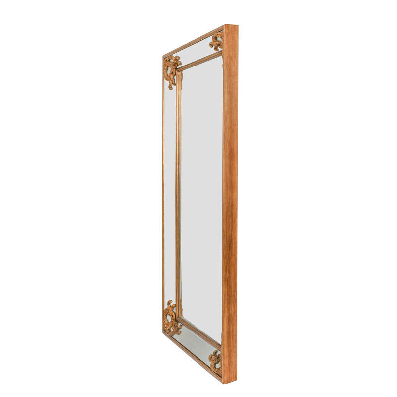 Monte Carlo Gold Rectangular Wood Vertical Mirror