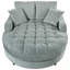 Chaise longue en chenille rembourrée avec coussins et siège capitonné-299999668