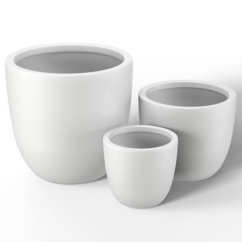 Lughan Handmade Pot Planter, Crisp White