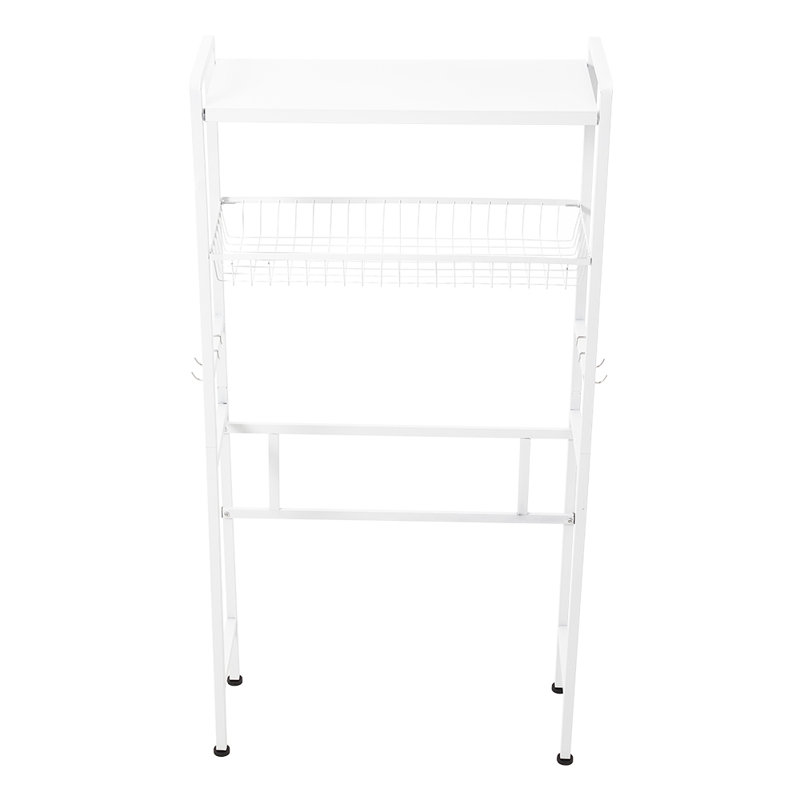 Carbon Steel Freestanding Bathroom Shelves, white