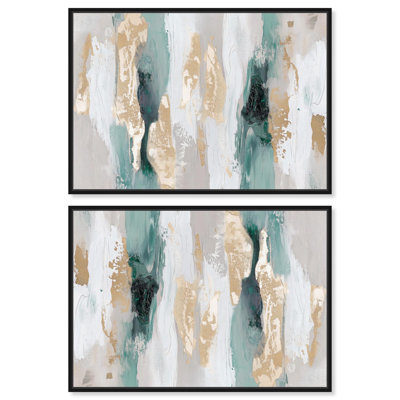 Verdant Tides Set Canvas Modern Boho by Art Remedy