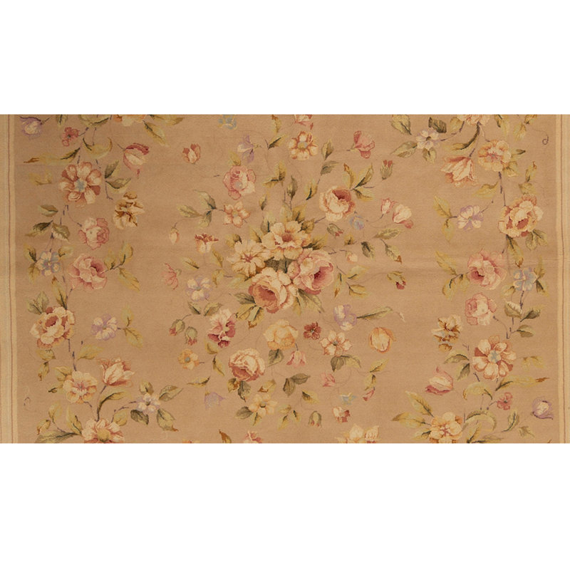 Tapis brun clair de haute qualité noué à la main
