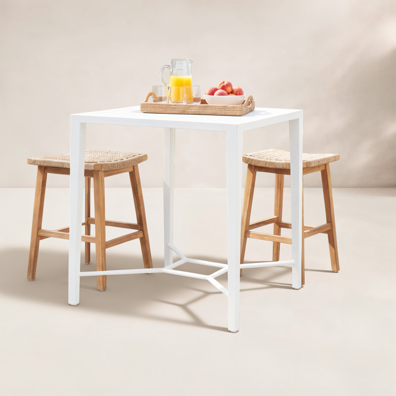 Uttermost Montellano White Outdoor Bar Table