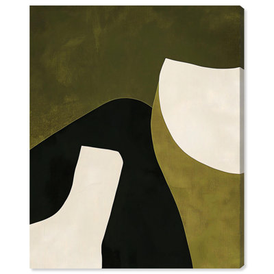 Olive Interplay I Living Room Art Canvas Print by Art Remedy