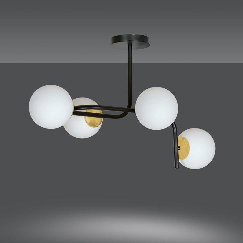 Gaiser 4 - Light Unique/Statement Pendant, Black