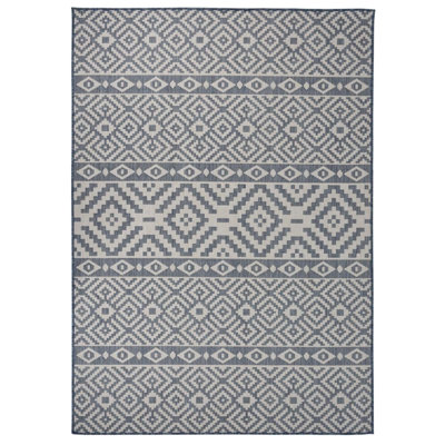 Battles Rectangle Striped Hand Woven Indoor / Outdoor Area Rug