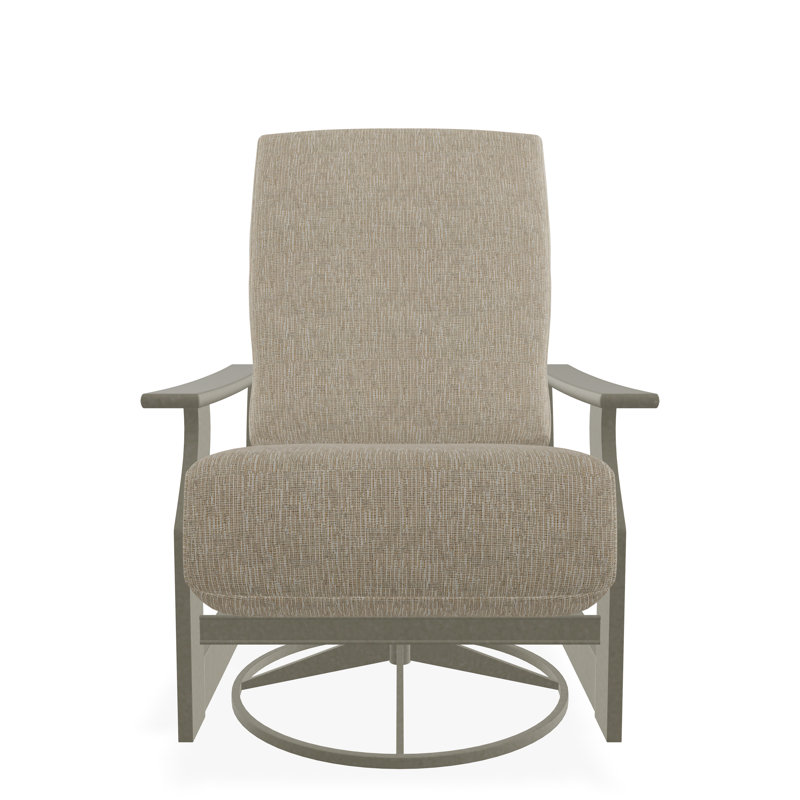 St. Catherine Polymer Outdoor Lounge Chair, Grasscloth Dune, Storm