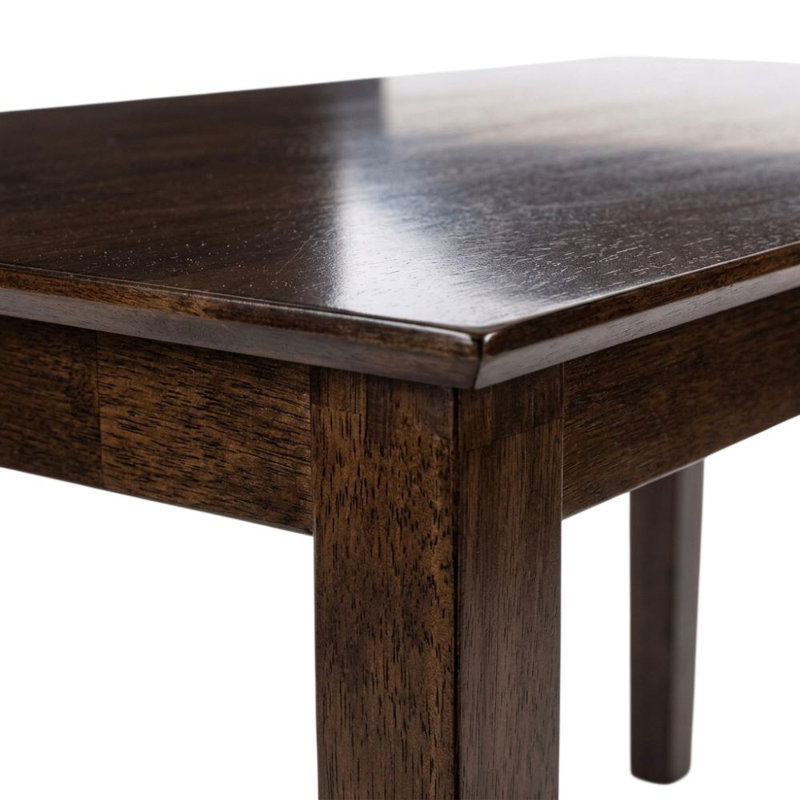 Ulverin Espresso Square Dining Table Seats 4