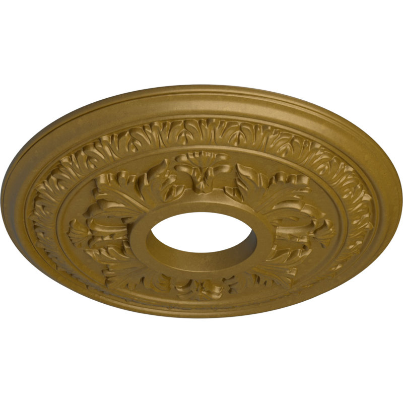 Médaillon de plafond H 15,375 po x l 15,37 po x P 1,5 po Baltimore, Doré