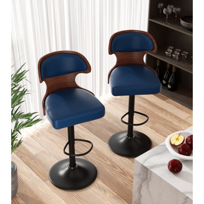 Tabourets de bar pivotants avec dossier Olivetti