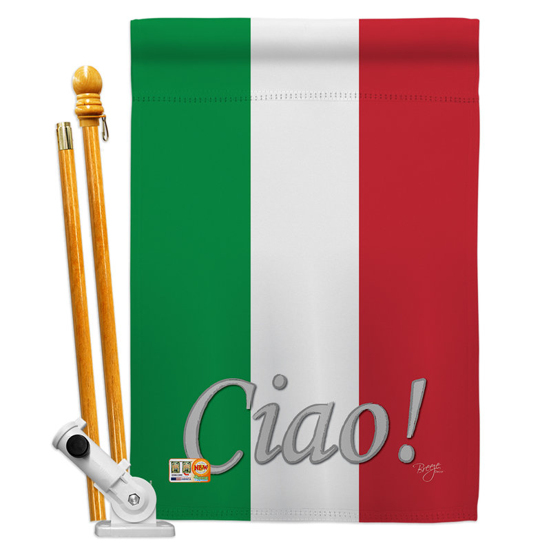 Double Sided 40'' H x 28'' W Polyester Flag Set