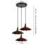 Gary 3 - Light Black Cluster Pendant-169329466