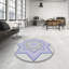 Tapis mauve/crème tissé à la machine-700131969