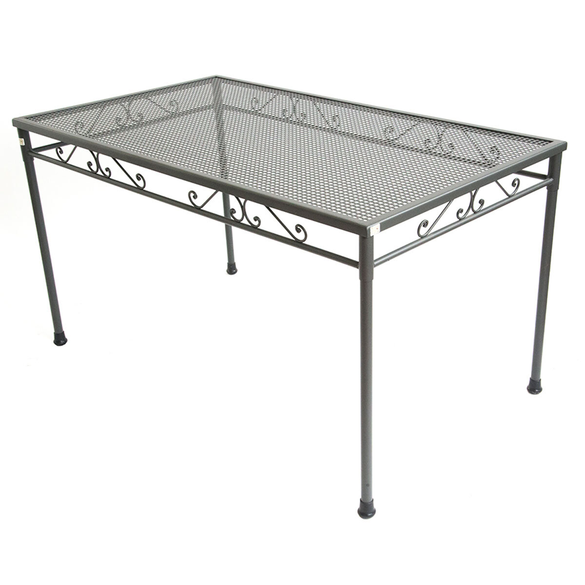 Wrought iron mesh store patio table