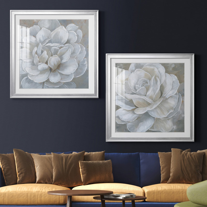 «Bombshell Bloom I», ensemble de 2 reproductions d'art sur toiles, H 30,5 po x l 61 po x P 1,5 po, Papier encadré noir