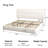 Haden Lambswool Boucle Upholstered Platform Bed Frame with Adjustable Headboard-1328737641-1328737643