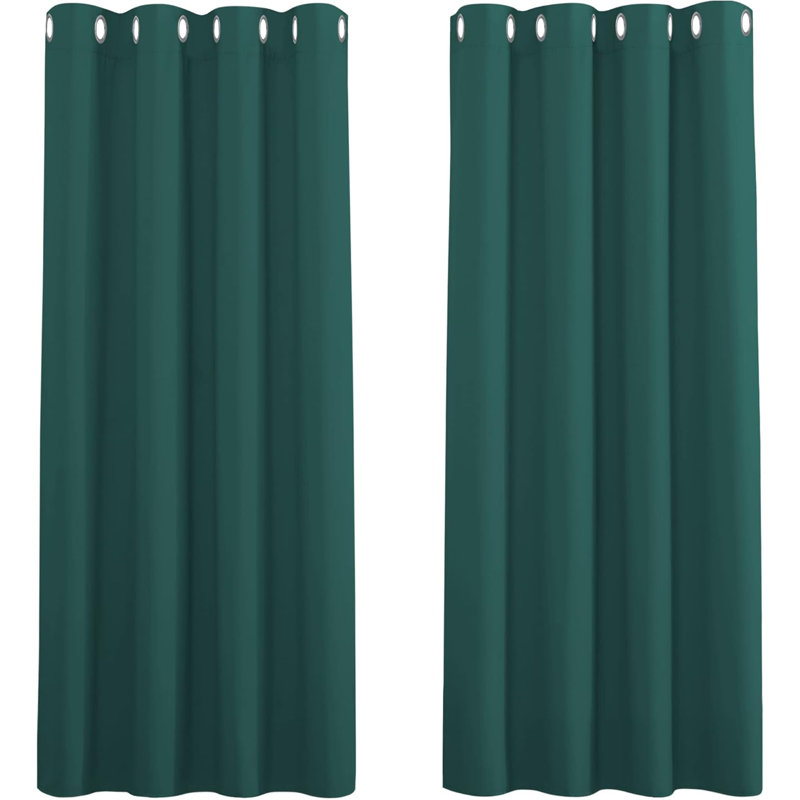 Blackout Curtain Pair, Dark Green
