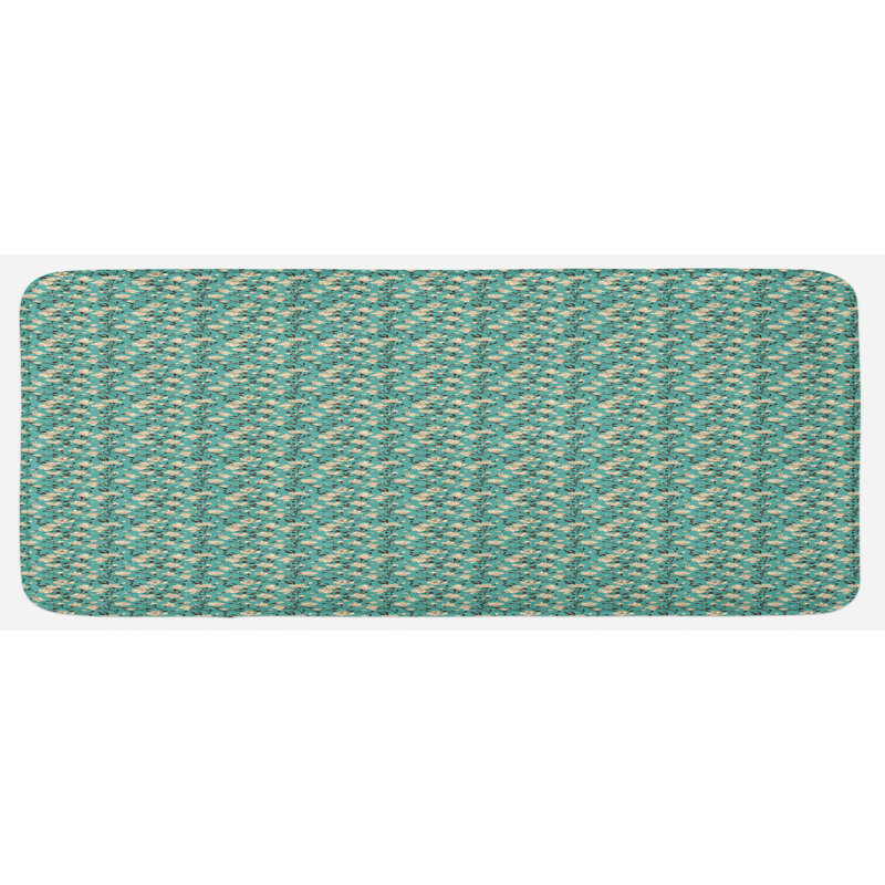 Cottage / Country Floral Synthetic Kitchen Mat