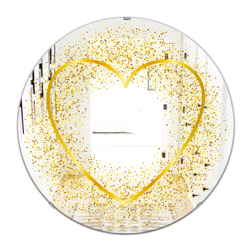 Miroir de coiffeuse Love and Glitter, H 31,5 po x l po