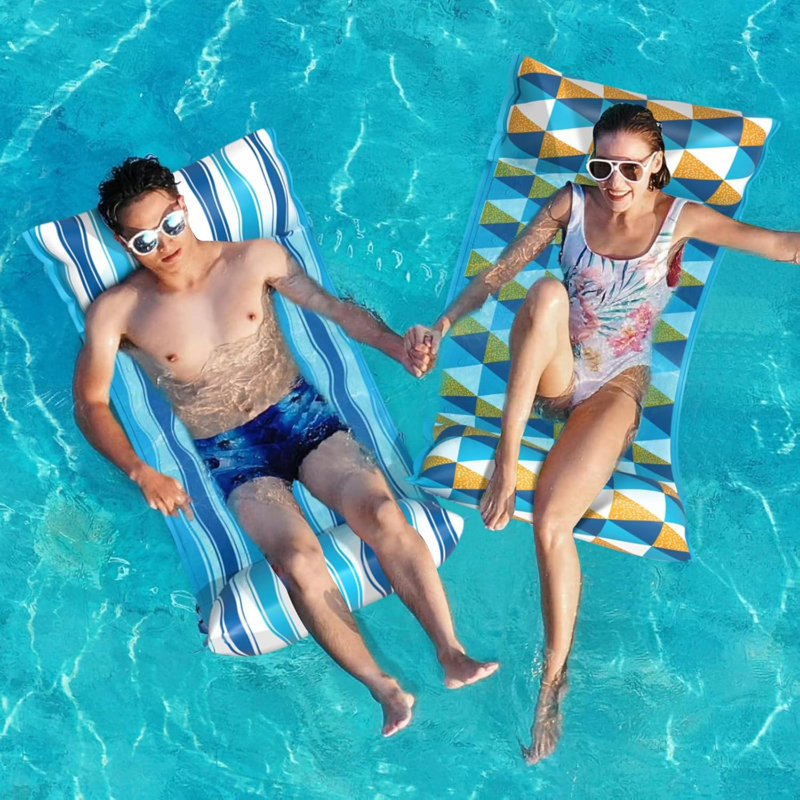 Water Hammock Pool Floats - Fabric Inflatable Pool Hammock Float Floaties  1 (Saddle  Chair Drifter) Lake Beach Floating  Swimming Pool Rafts Toys For Adults