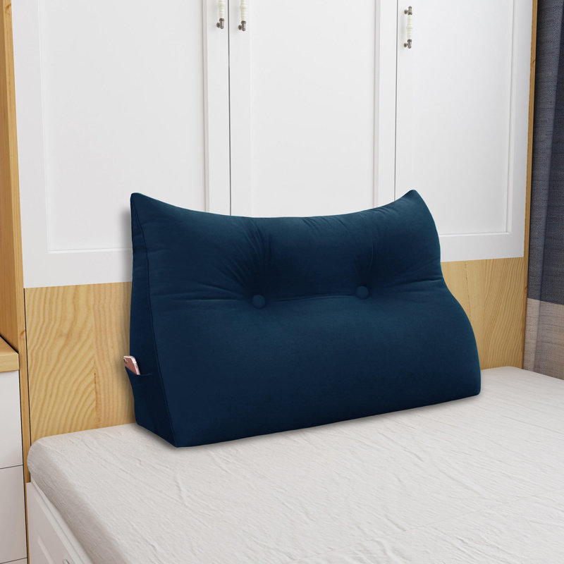 Triangular Backrest Cushion, 50cm H x 60cm W, Deep Blue